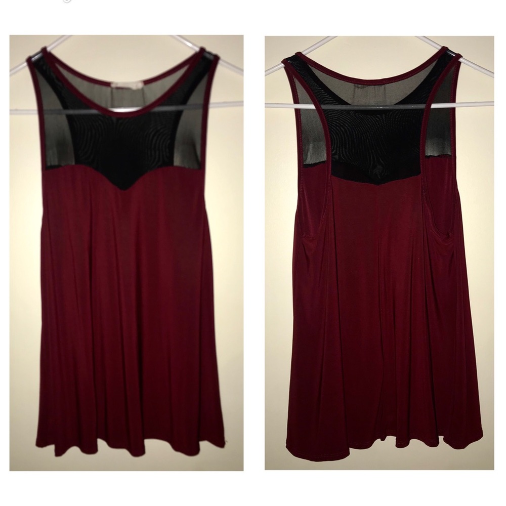 Burgundy stretch tank